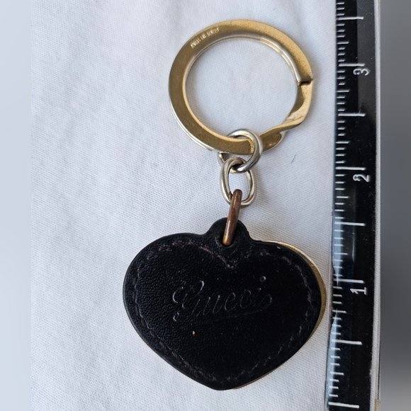 GUC Gucci Key Ring / Bag Charm black & gold - Picture 5 of 5